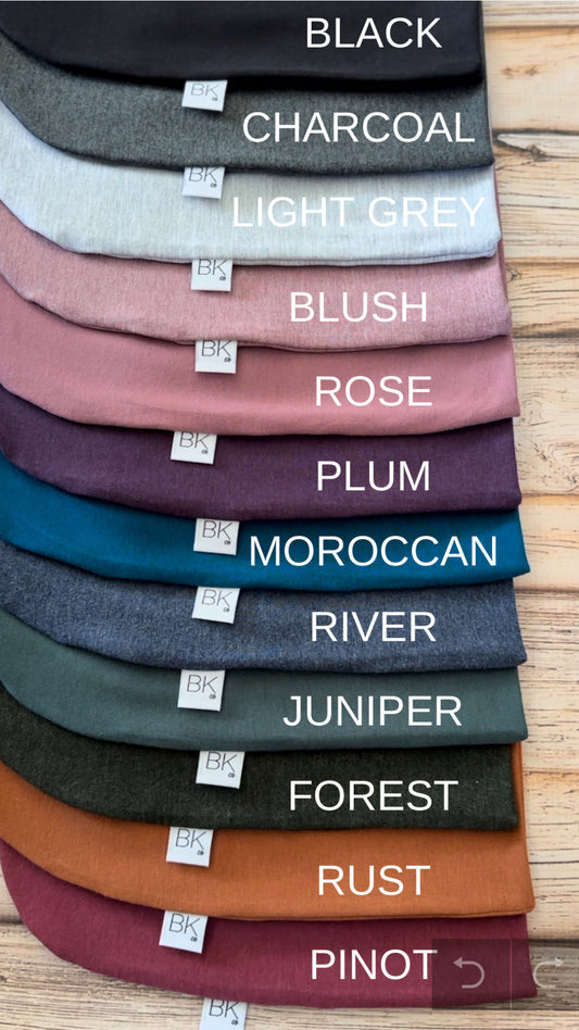 Pre Order Sold Out Colours: Plum Juniper Pinot & Forest